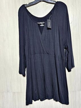 Venezia Black Chain Blouse NWT